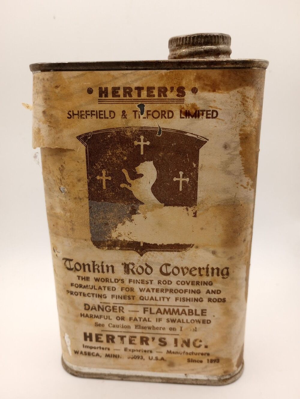 Vintage ONS Unopened Full Herter's Rod Covering Fishing Waterproofing Rare USA